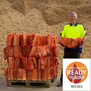 Firewood Express Pallet of 48 Nets of Firewood With Woodsure Logo