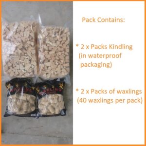 Firewood Express Kindling and Waxlings Combo Pack